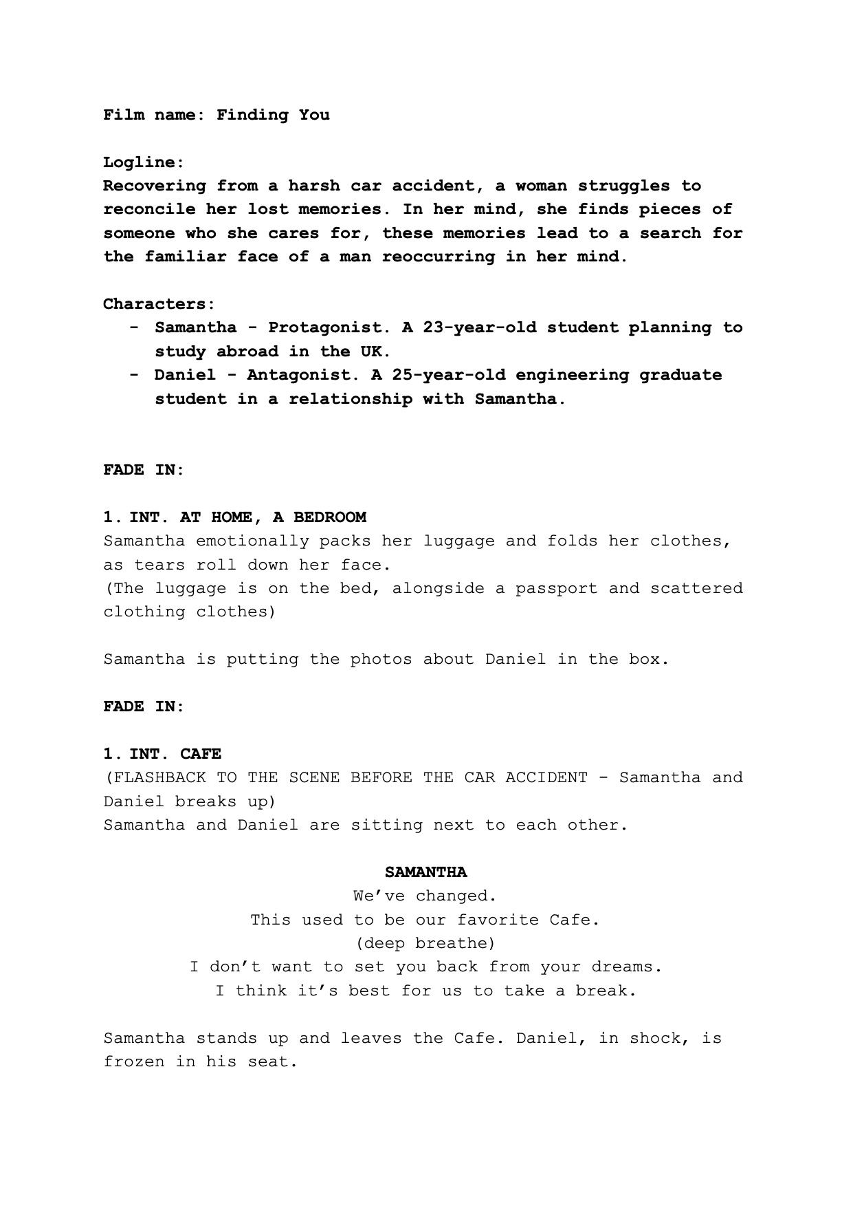 Screenshot of script