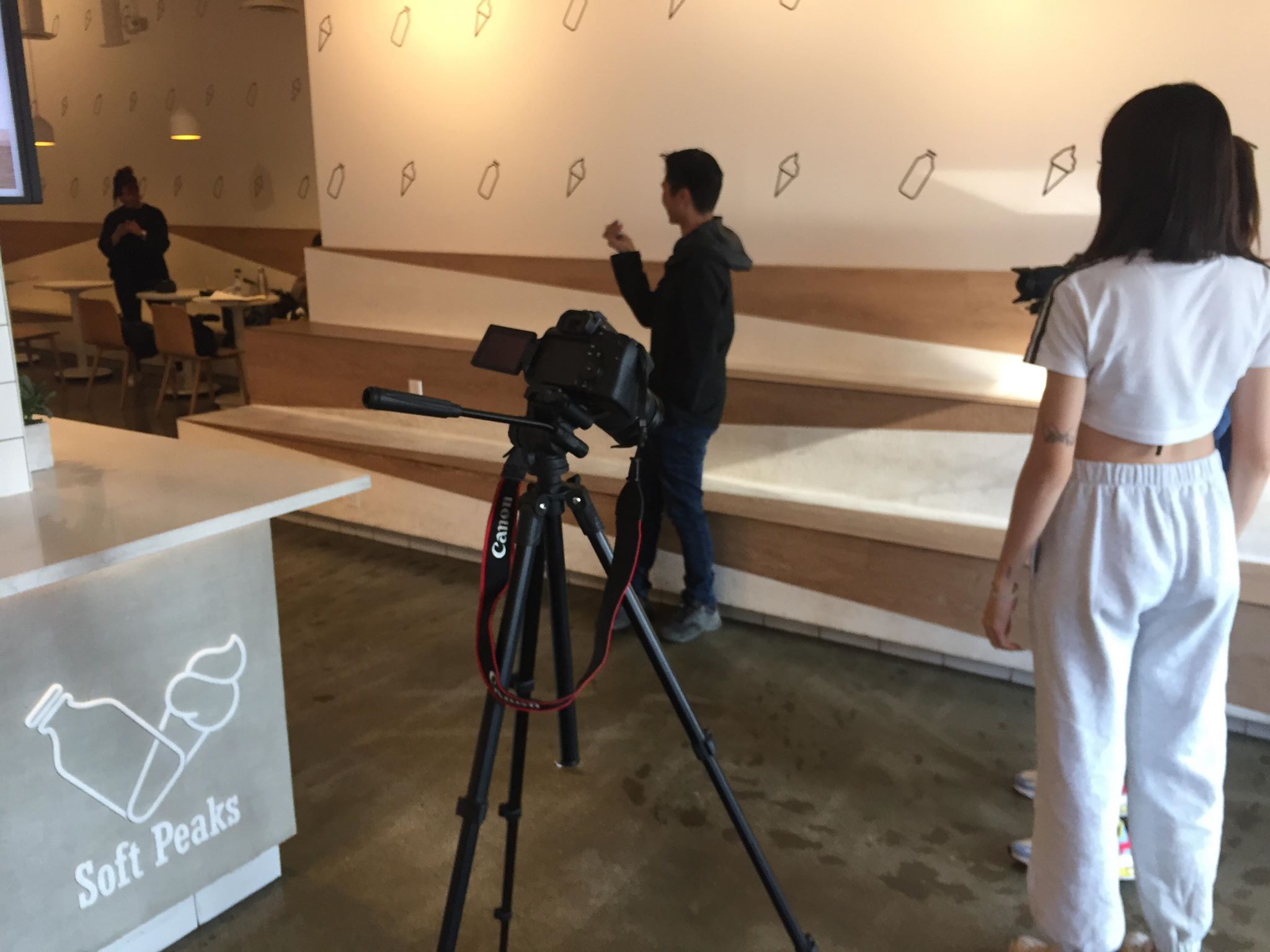 Filming day 1 in cafe